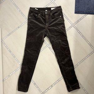 Velvet skinny jeans